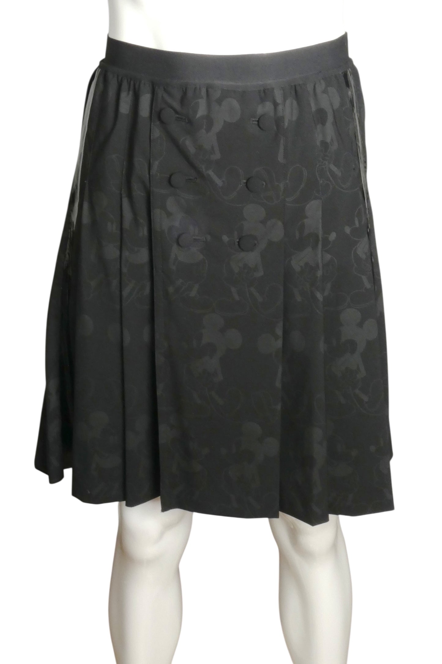 TAKAHIROMIYASHITA THE SOLOIST- 2020 Black Cotton Mickey Mouse Kilt, Size Small