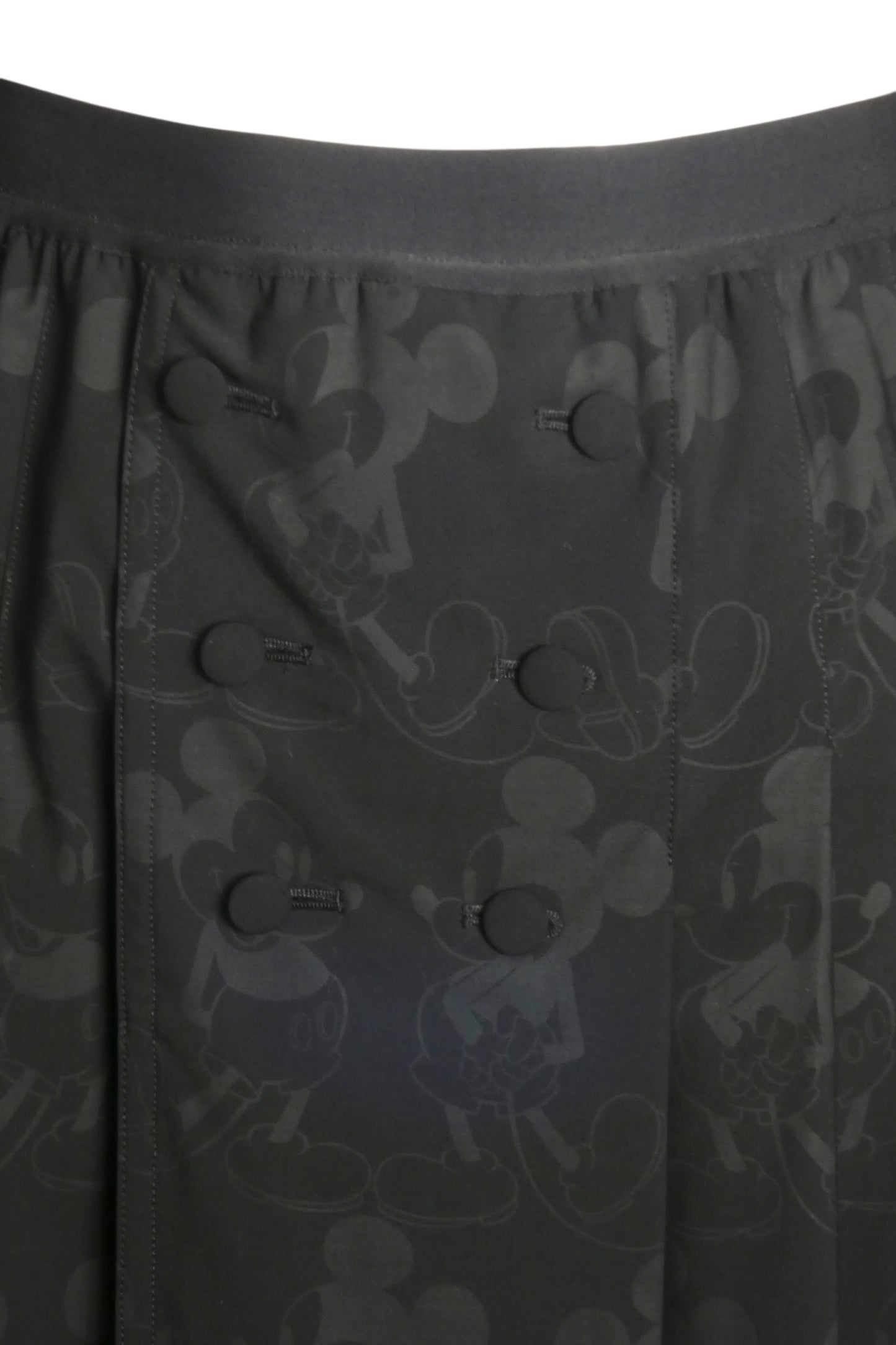 TAKAHIROMIYASHITA THE SOLOIST- 2020 Black Cotton Mickey Mouse Kilt, Size Small