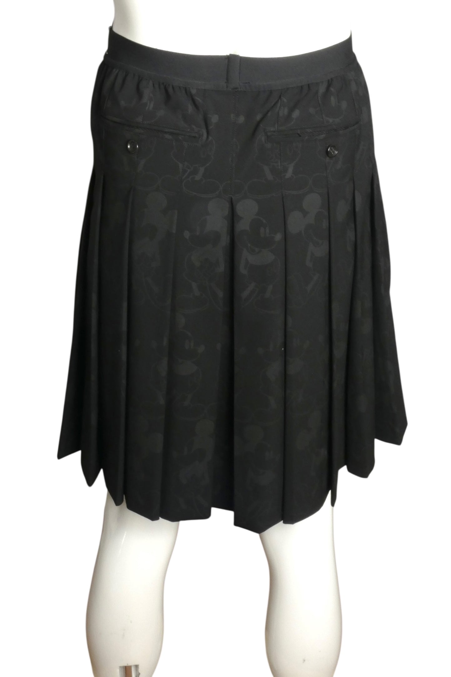 TAKAHIROMIYASHITA THE SOLOIST- 2020 Black Cotton Mickey Mouse Kilt, Size Small