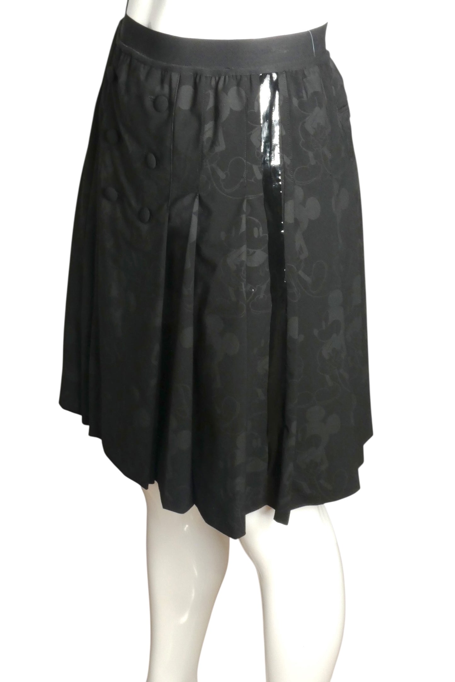 TAKAHIROMIYASHITA THE SOLOIST- 2020 Black Cotton Mickey Mouse Kilt, Size Small