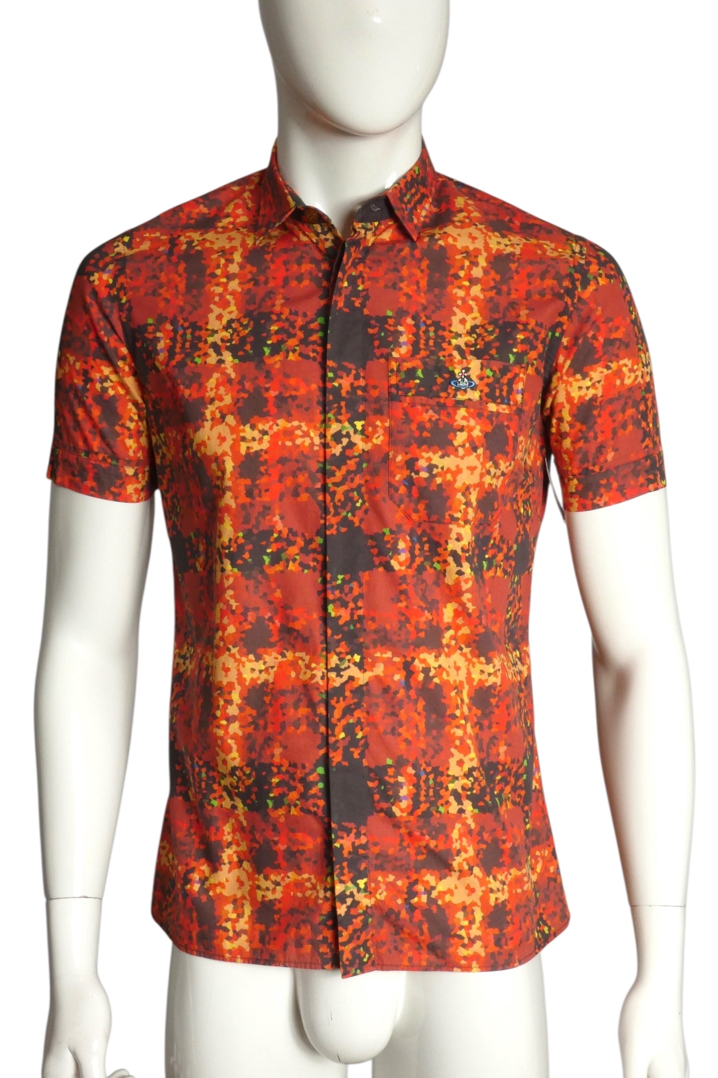 2015 Printed Cotton S/S Shirt, Size Medium