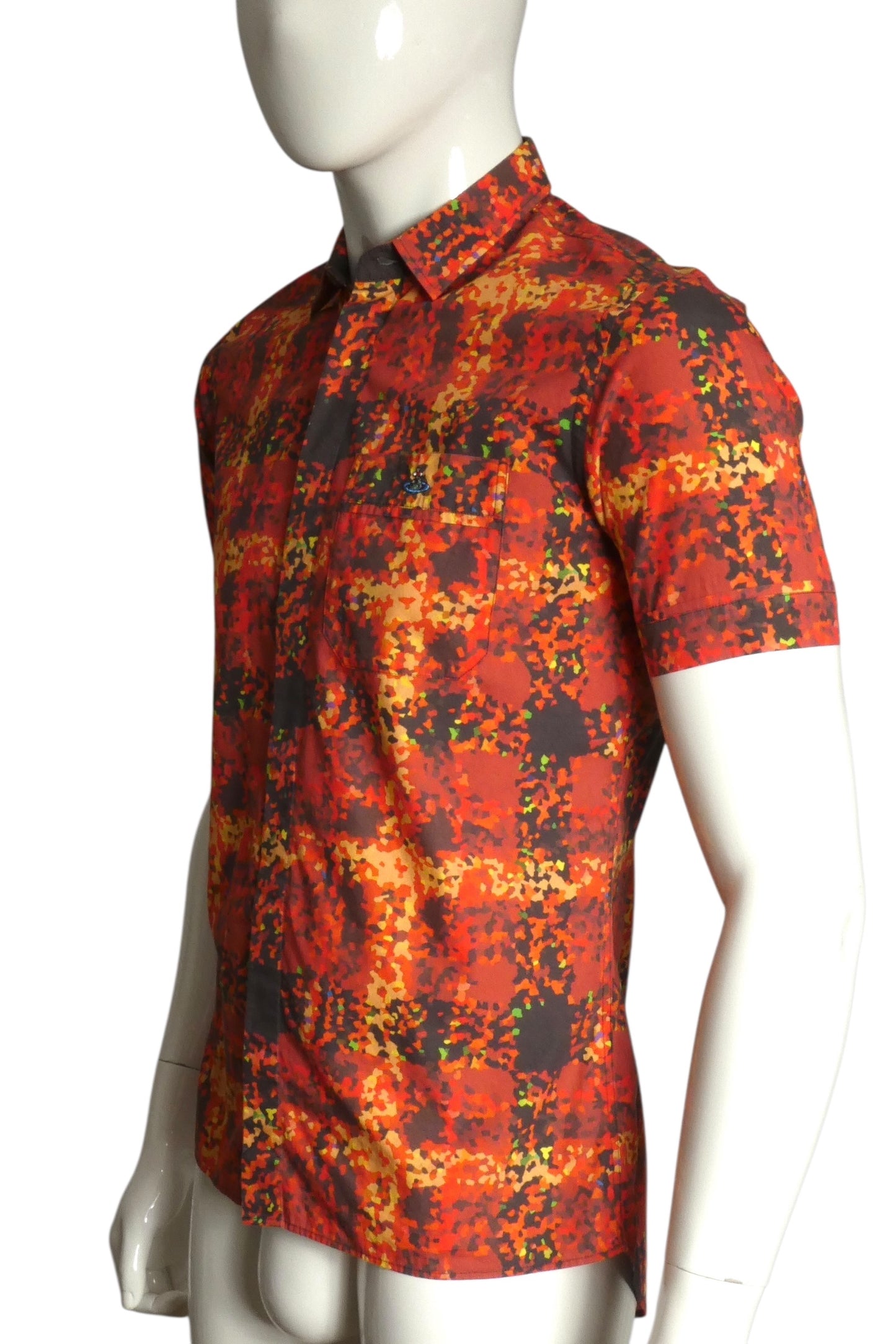 2015 Printed Cotton S/S Shirt, Size Medium