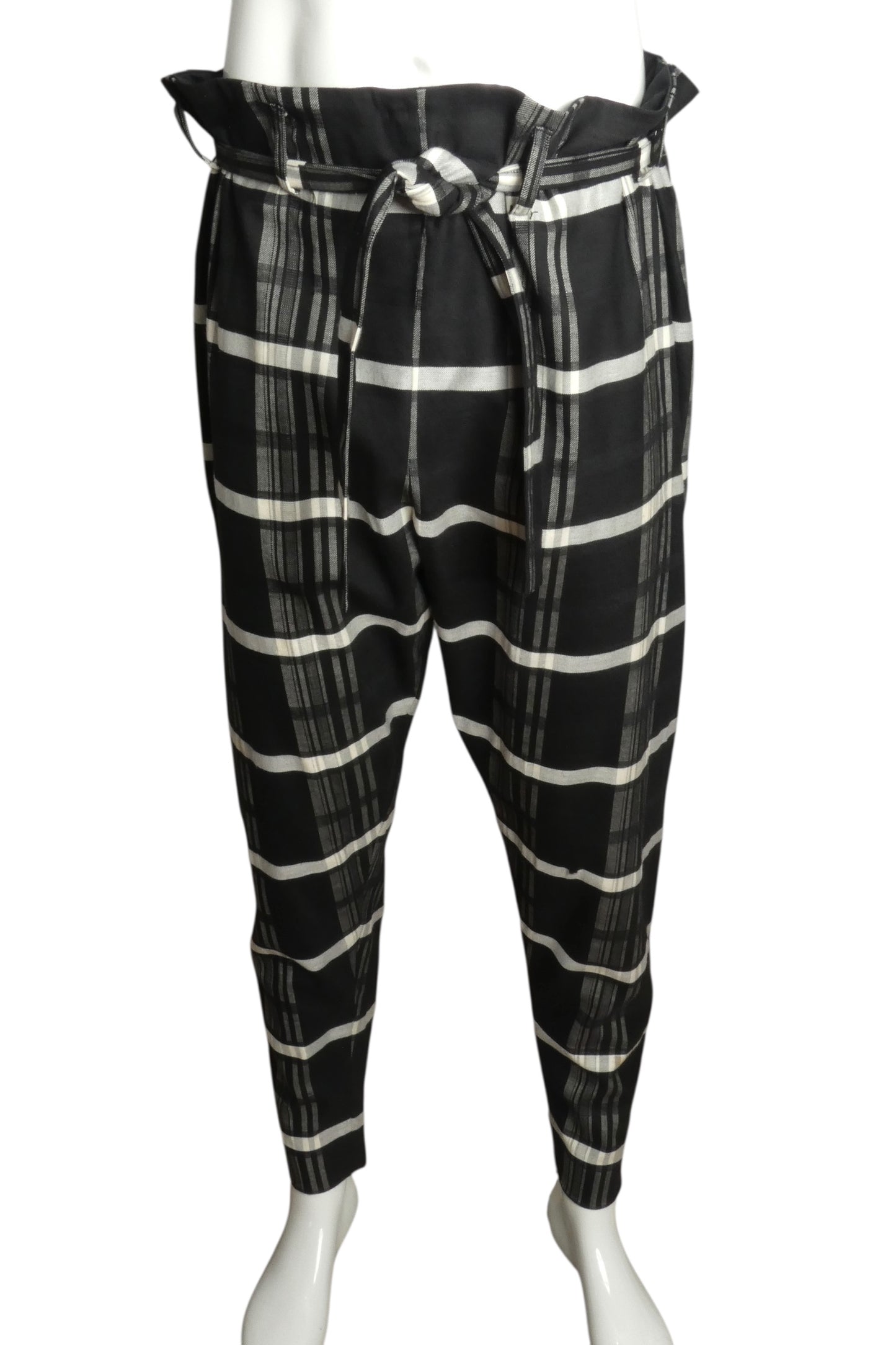 Wool Paper Bag Pants, Waist 32