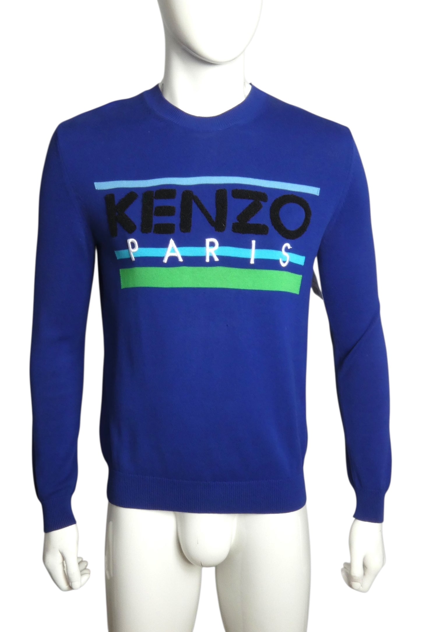 KENZO- Multi Color Logo Stripe Sweater, Size Small