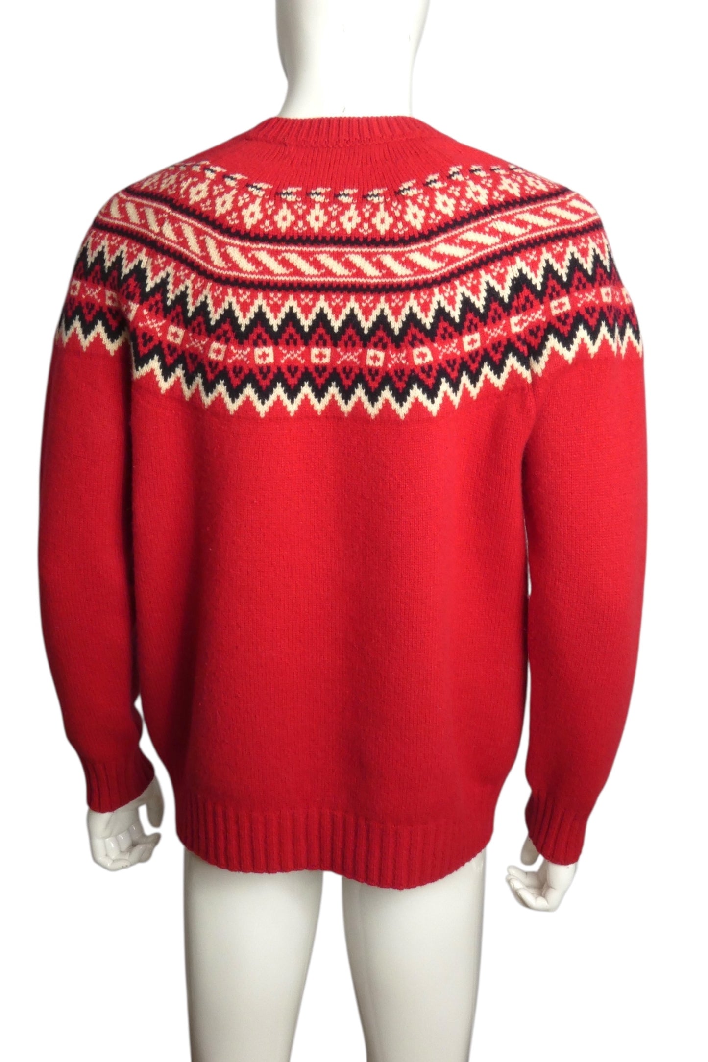 JUNYA WATANABE- 2021 "Aerosmith" Red Wool Sweater, Size Small