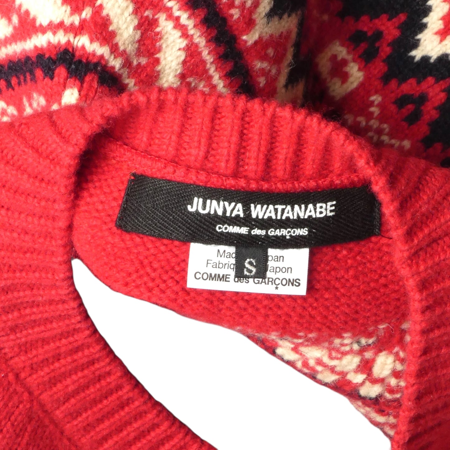 JUNYA WATANABE- 2021 "Aerosmith" Red Wool Sweater, Size Small