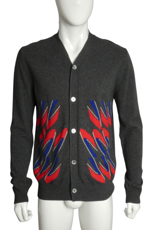 COMME DES GARCONS- 2022 Multi Color Wool Cardigan, Size Large