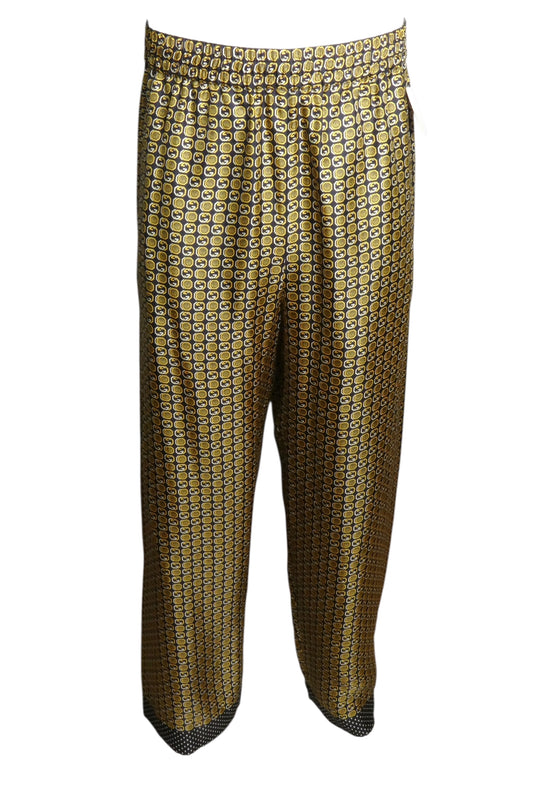 GUCCI- NWT Printed SIlk Twill Lounge Pants, Size Medium
