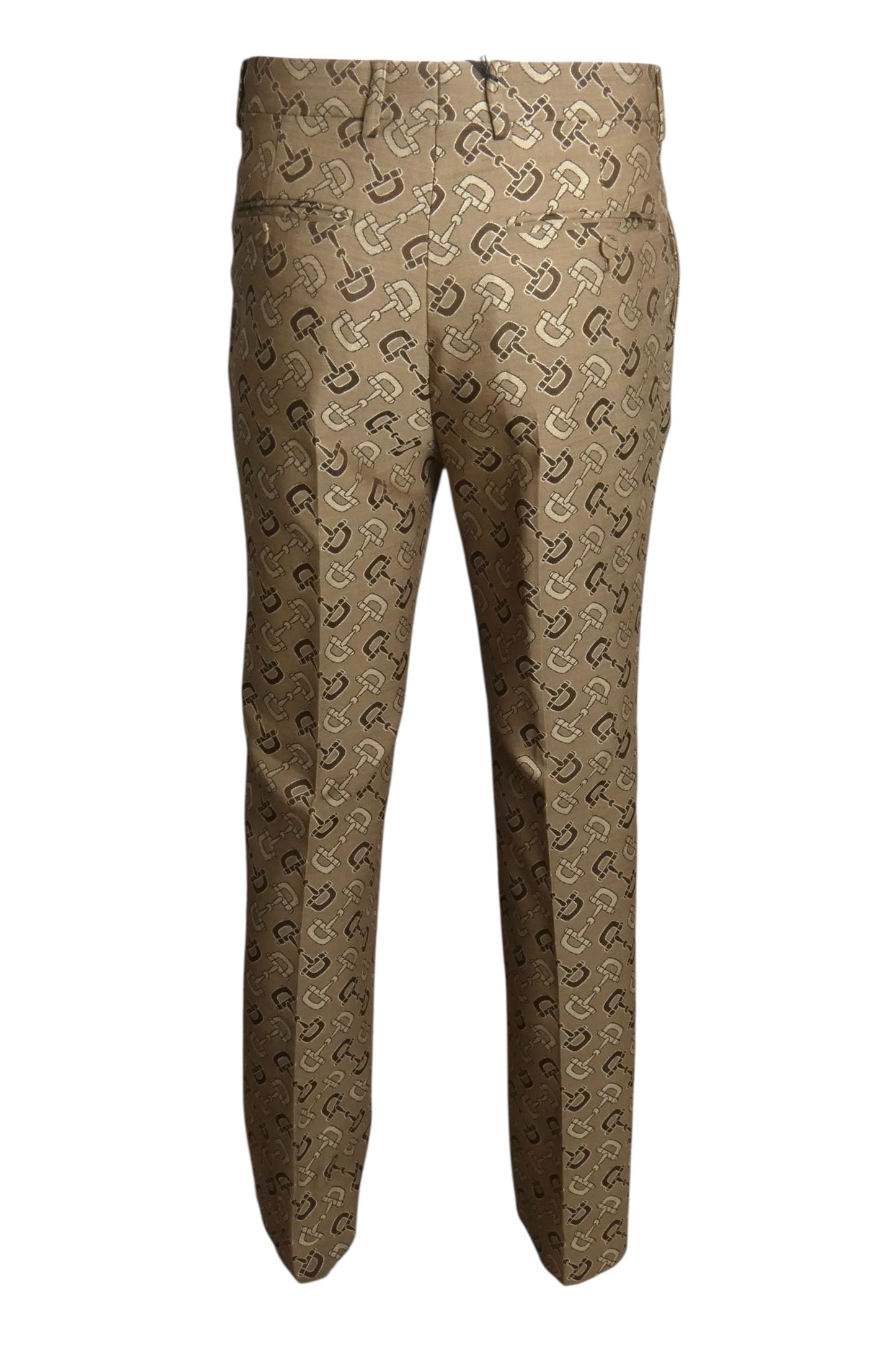 GUCCI- NWT 2022 Wool Brocade Horsebit Trousers, Waist 32