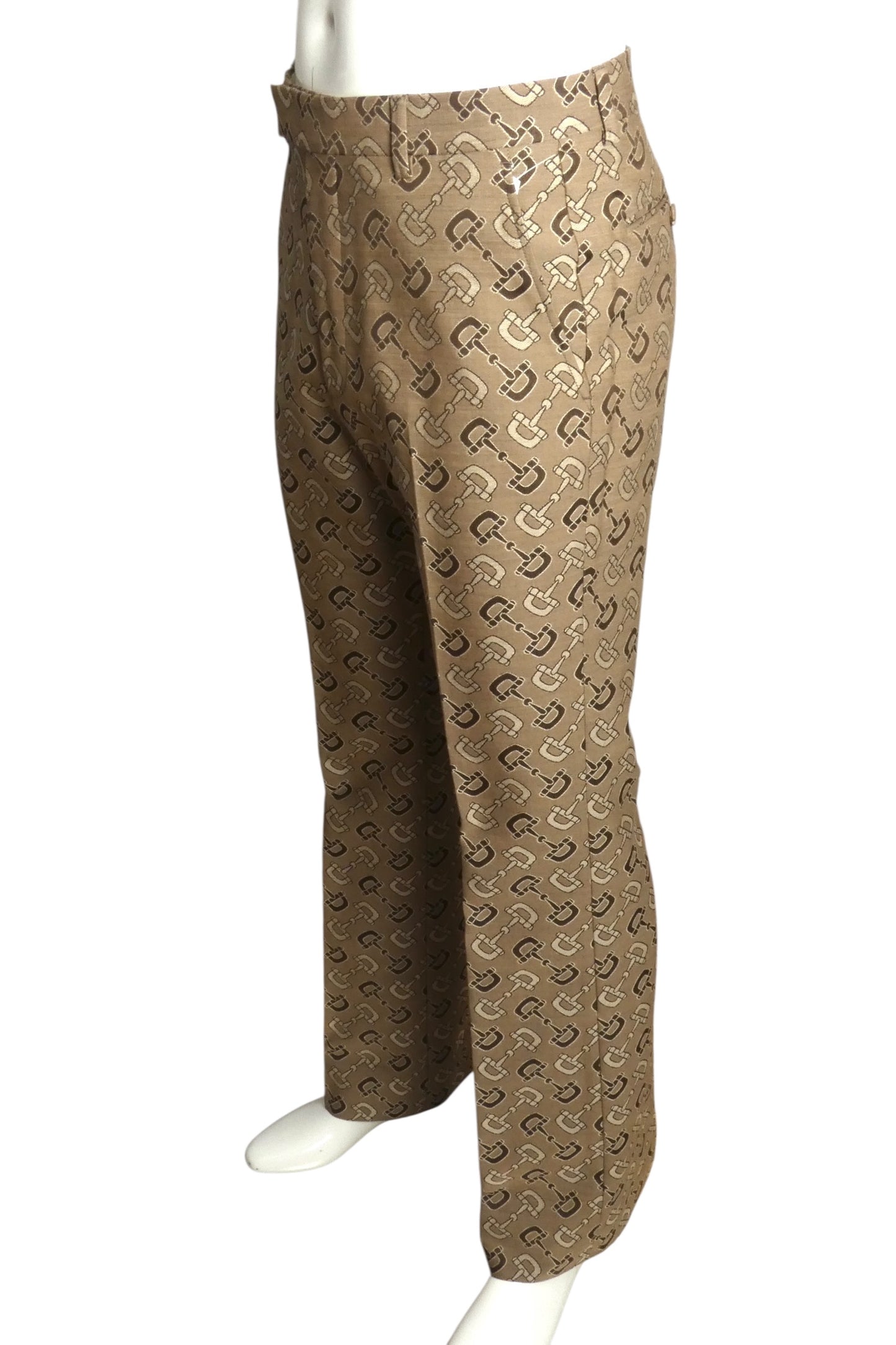 GUCCI- NWT 2022 Wool Brocade Horsebit Trousers, Waist 32
