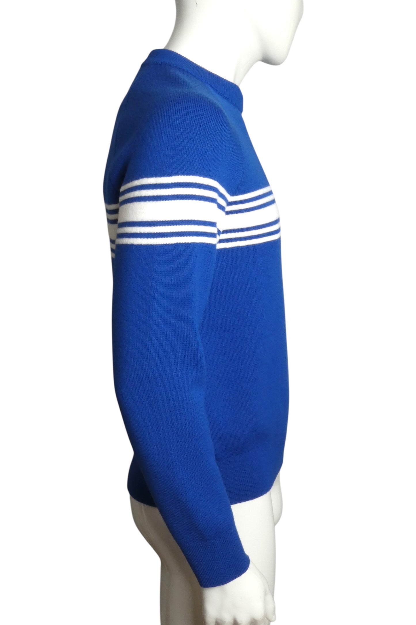 GUCCI- NWT 2024 Blue & White Stripe Sweater, Size Small