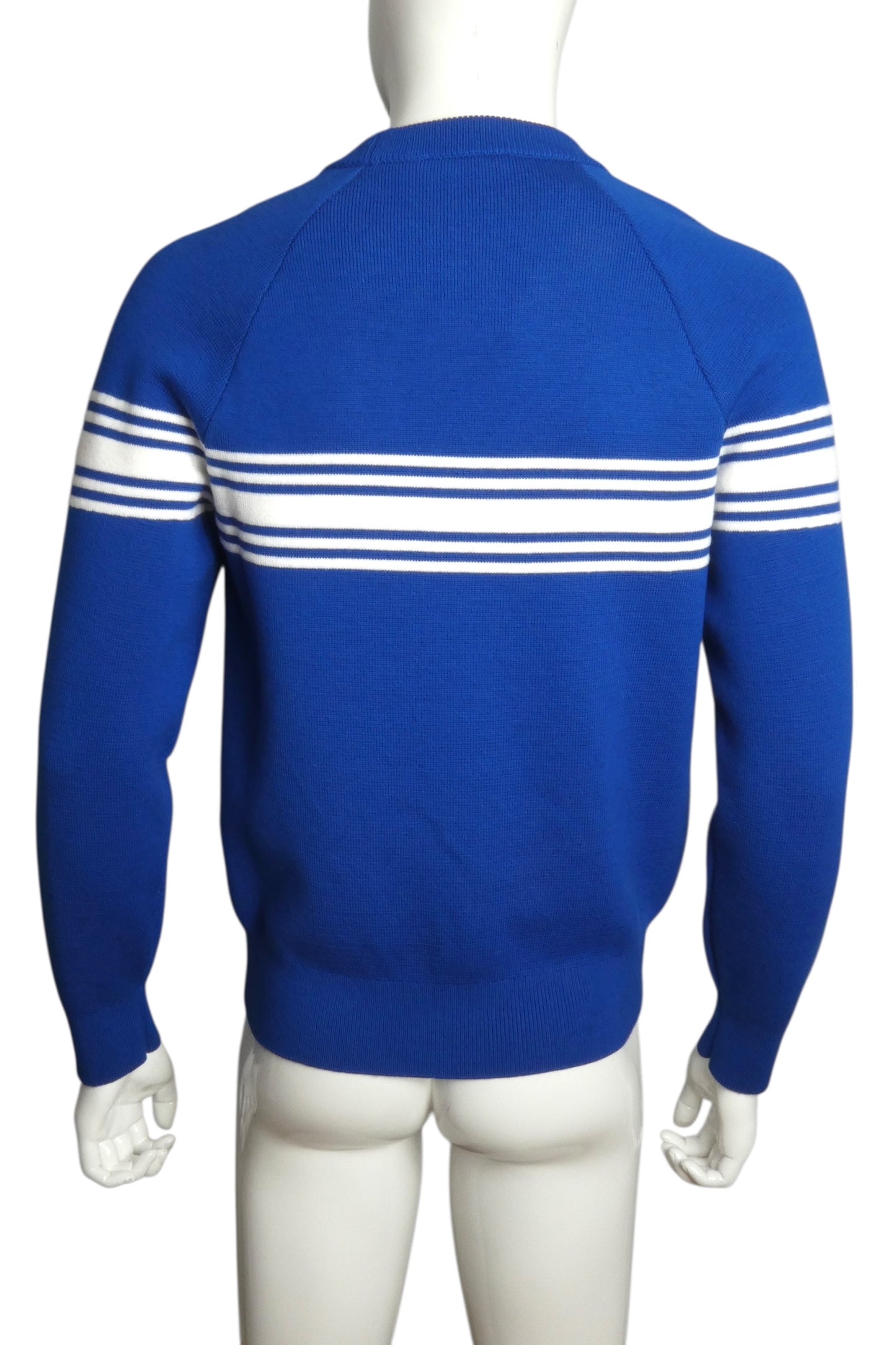 GUCCI- NWT 2024 Blue & White Stripe Sweater, Size Small