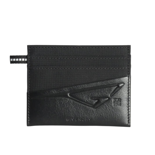 GIVENCHY- NIB Black G-Trail Leather Credit Card Holder