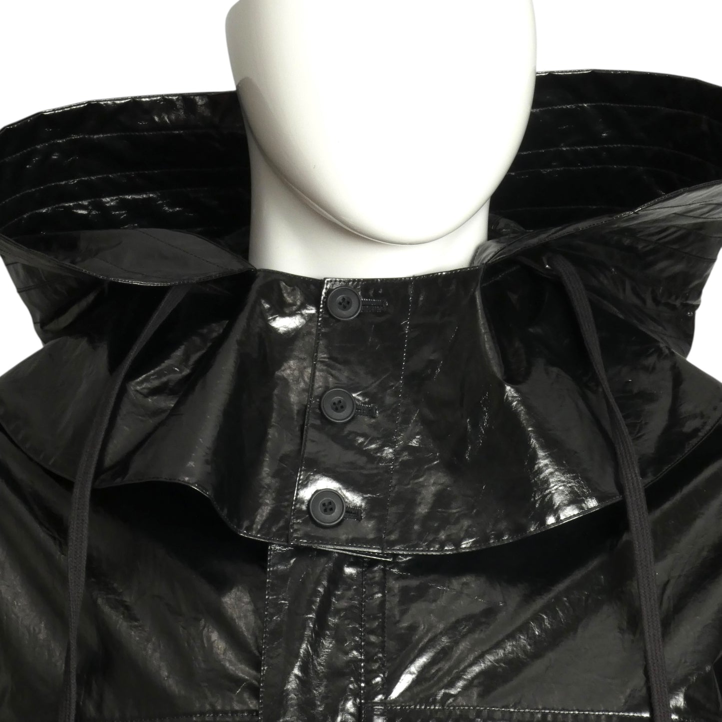 PVC Hooded Raincoat, Size Medium