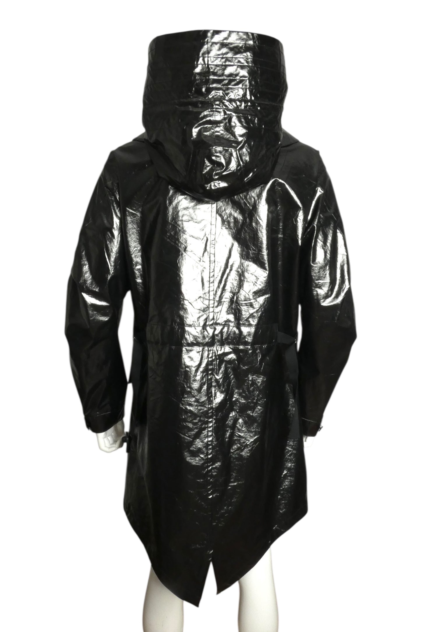PVC Hooded Raincoat, Size Medium