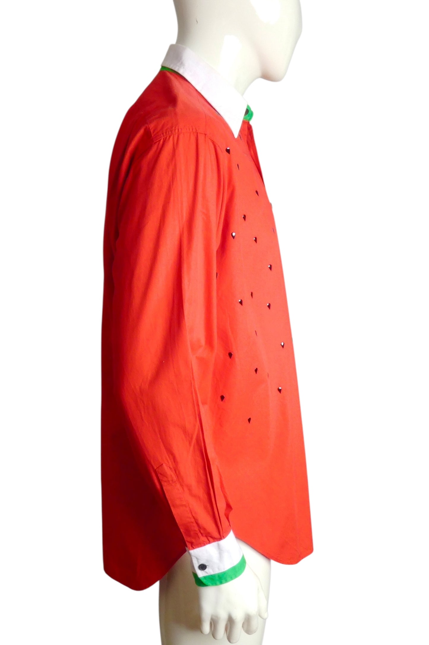 MOSCHINO CHEAP & CHIC- 1990s L/S Watermelon Shirt, Size Large