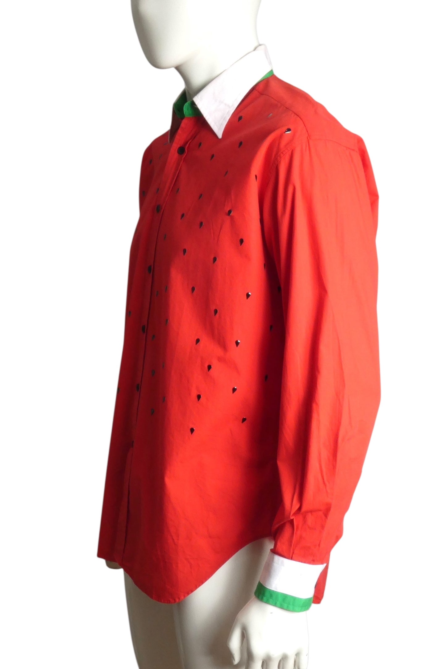 MOSCHINO CHEAP & CHIC- 1990s L/S Watermelon Shirt, Size Large