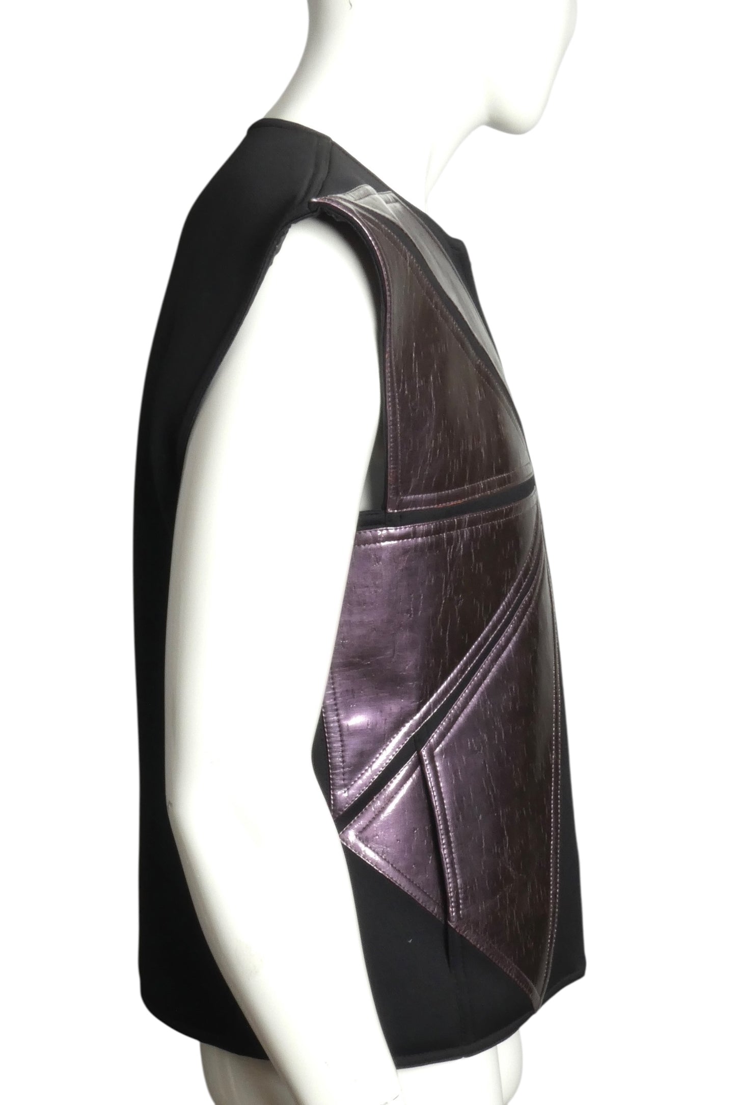 PIERRE CARDIN (HAUTE COUTURE)- 2010 Neoprene & Vinyl Vest, Size Large