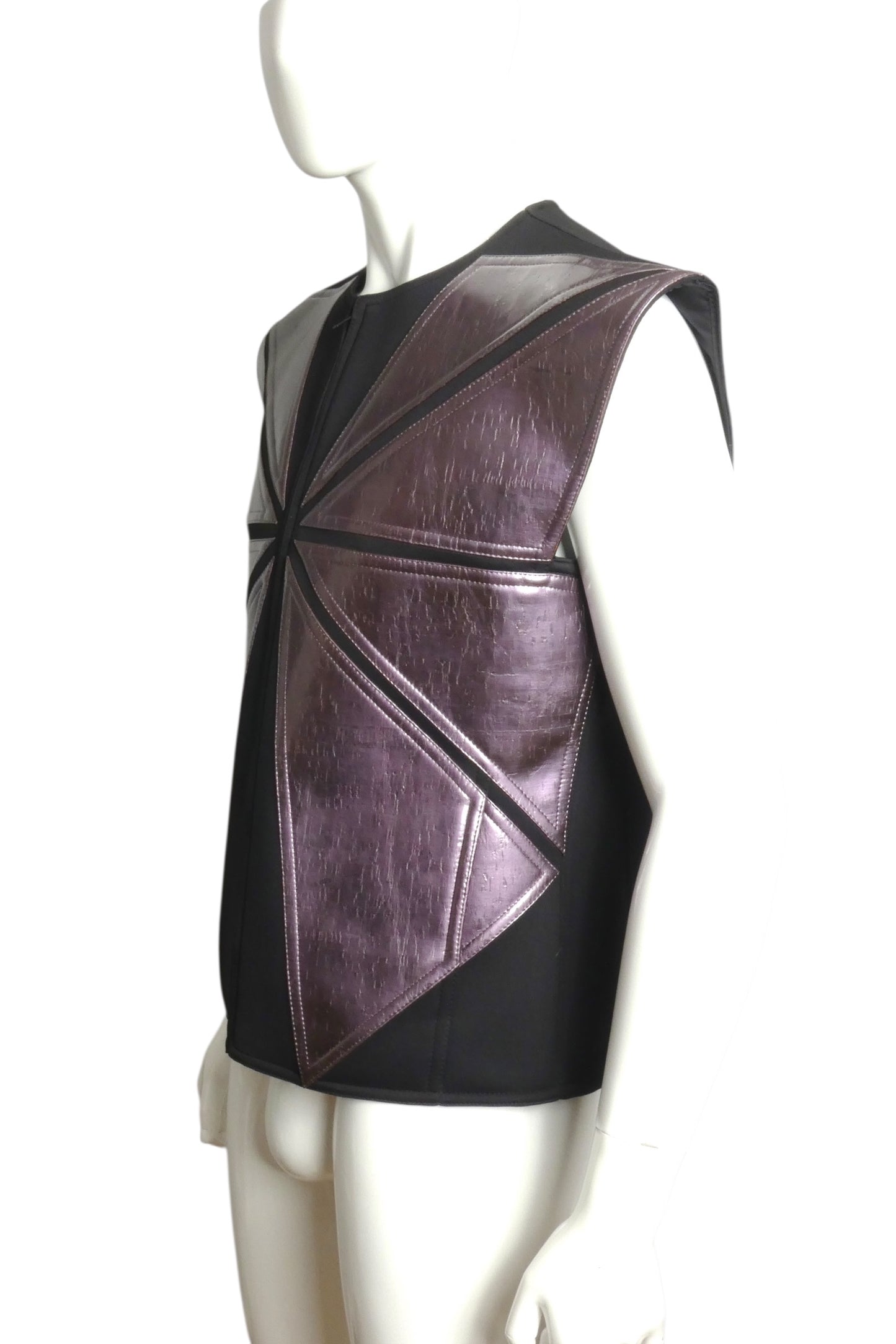 PIERRE CARDIN (HAUTE COUTURE)- 2010 Neoprene & Vinyl Vest, Size Large