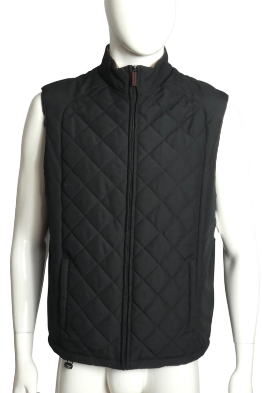 BURBERRY- Black Puffer Vest, Size Large