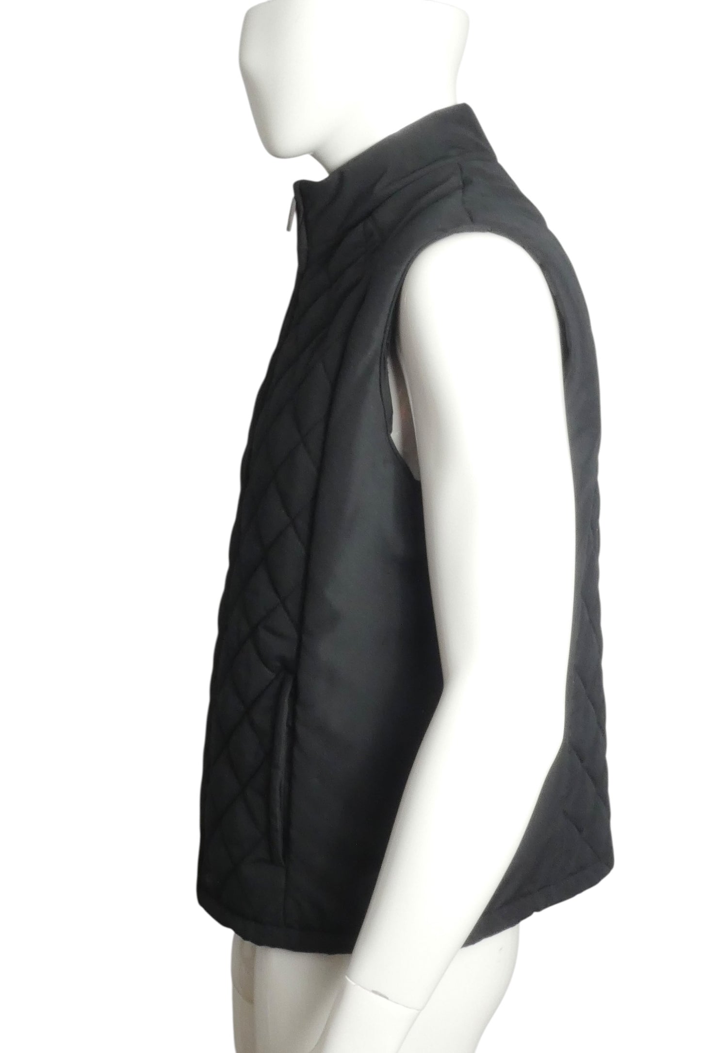 BURBERRY- Black Puffer Vest, Size Large