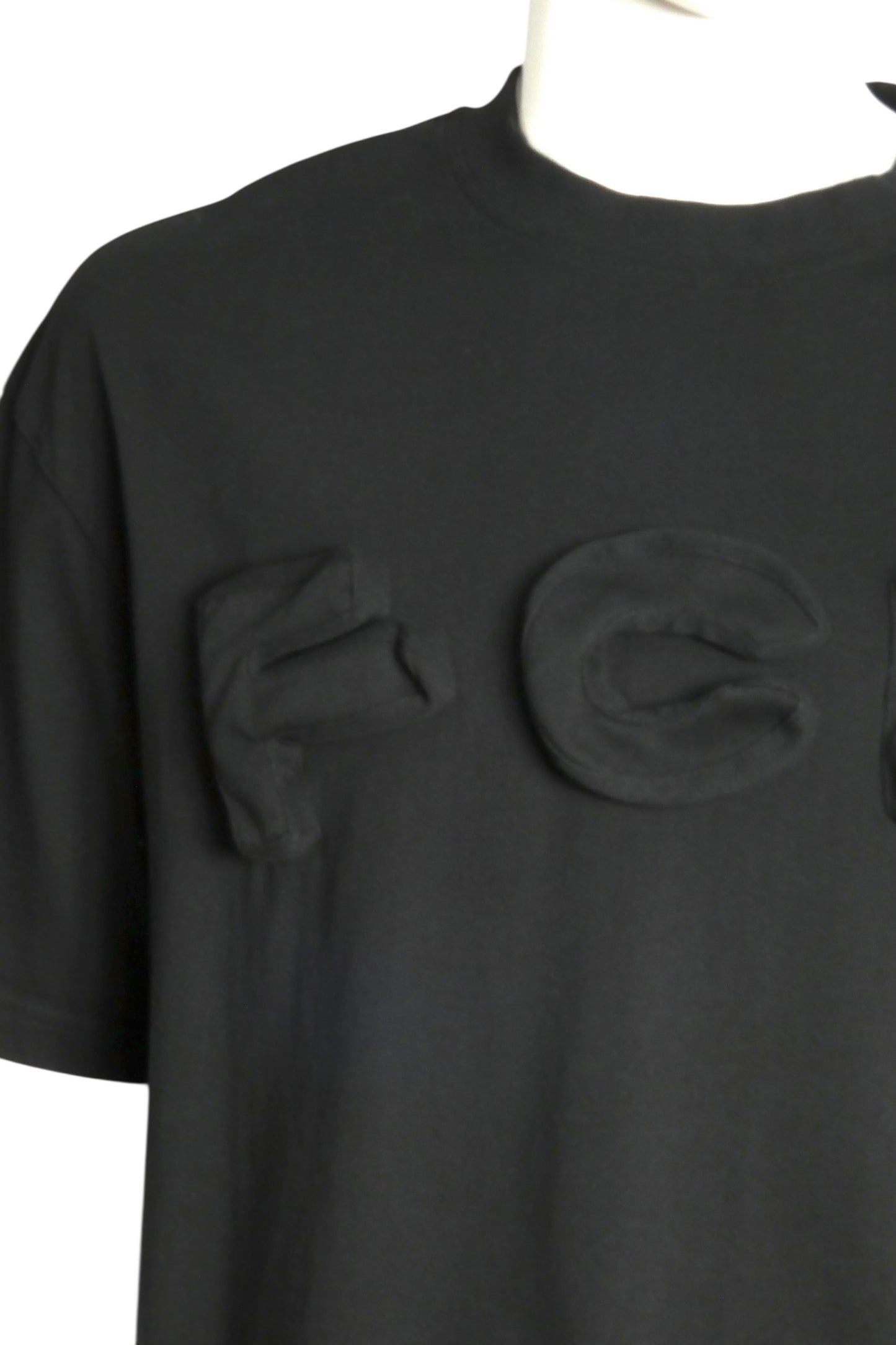 FENG CHEN WANG- 2022 Black Cotton 3D Cotton T-Shirt, Size Large