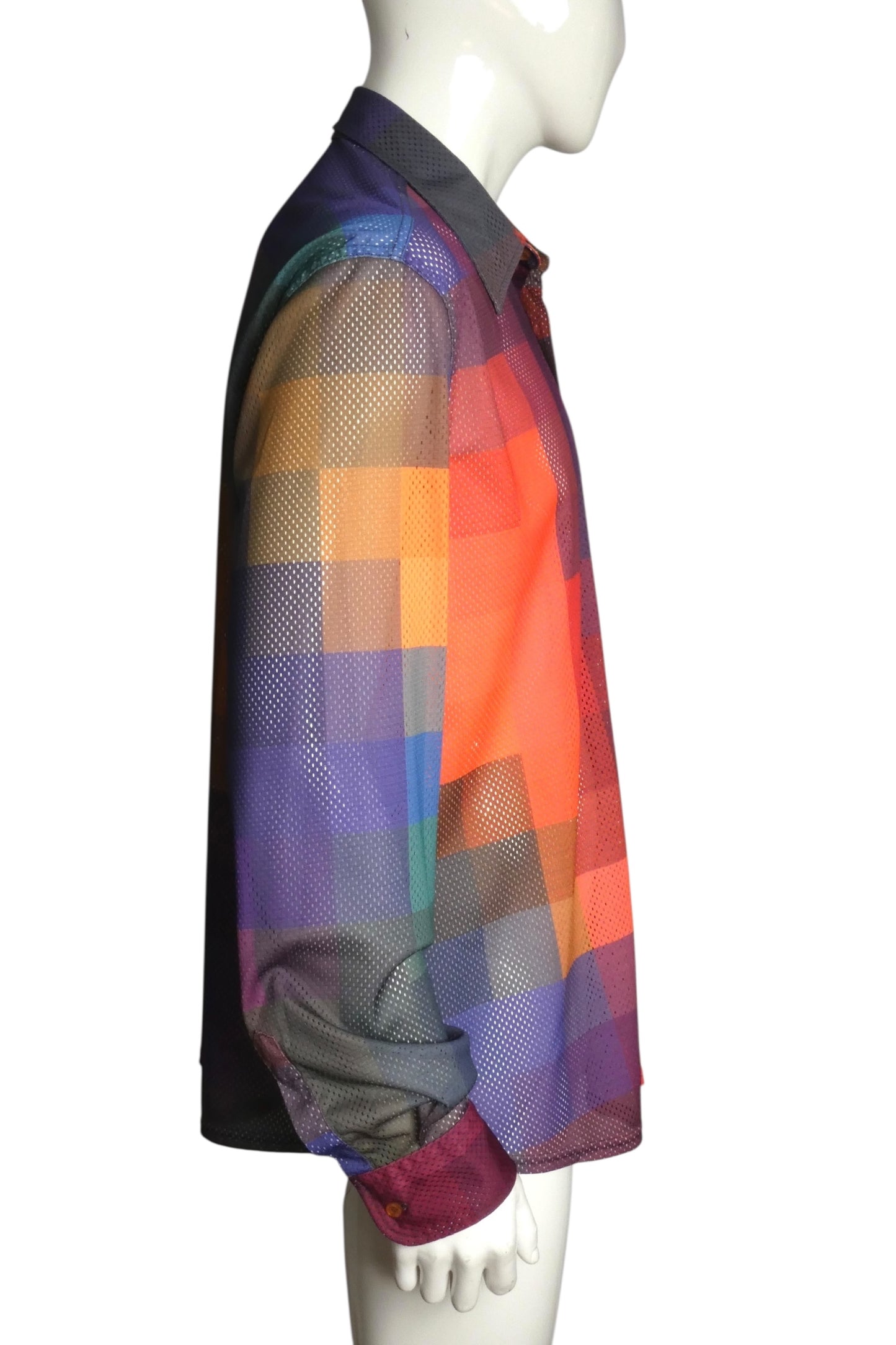 MOSCHINO JEANS- 1990s Multi Color L/S Shirt, Size 2XL