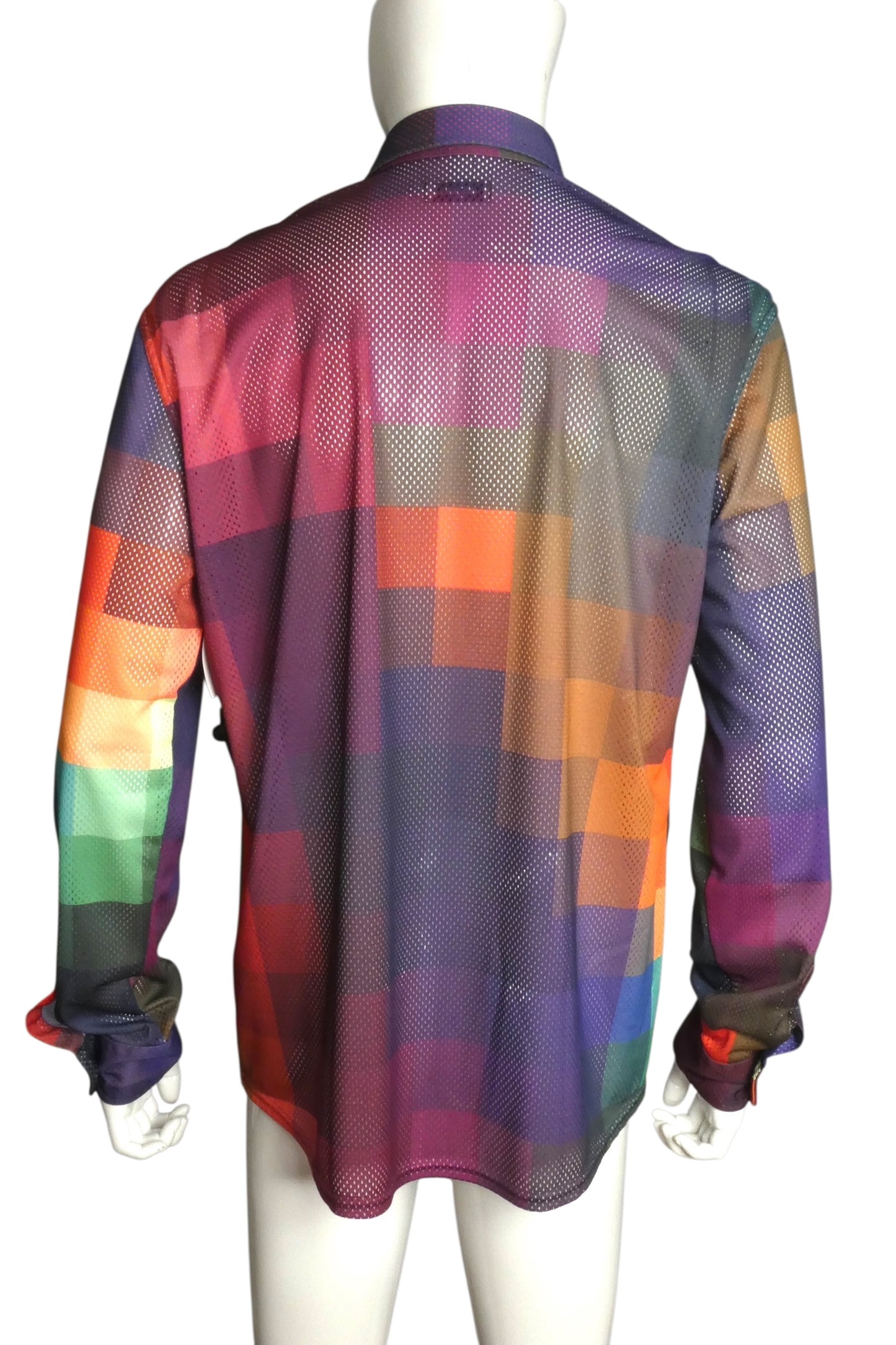 MOSCHINO JEANS- 1990s Multi Color L/S Shirt, Size 2XL