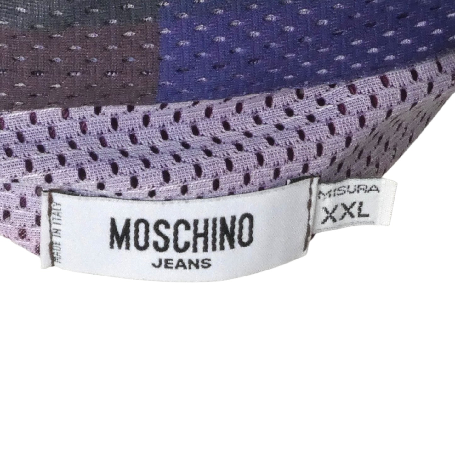 MOSCHINO JEANS- 1990s Multi Color L/S Shirt, Size 2XL