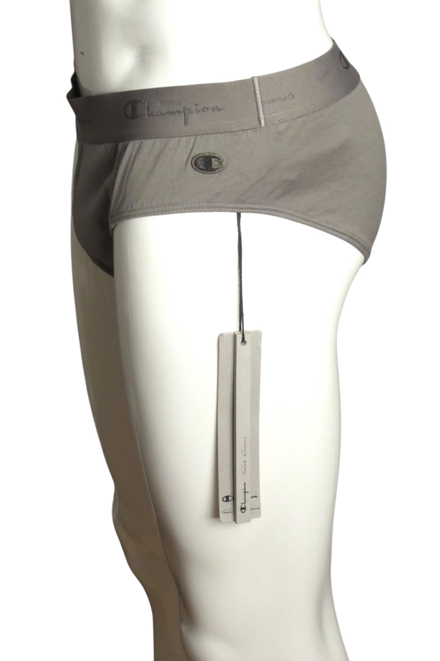 CHAMPION X RICK OWENS- NWT 2pr Gray Cotton Briefs, Size XL