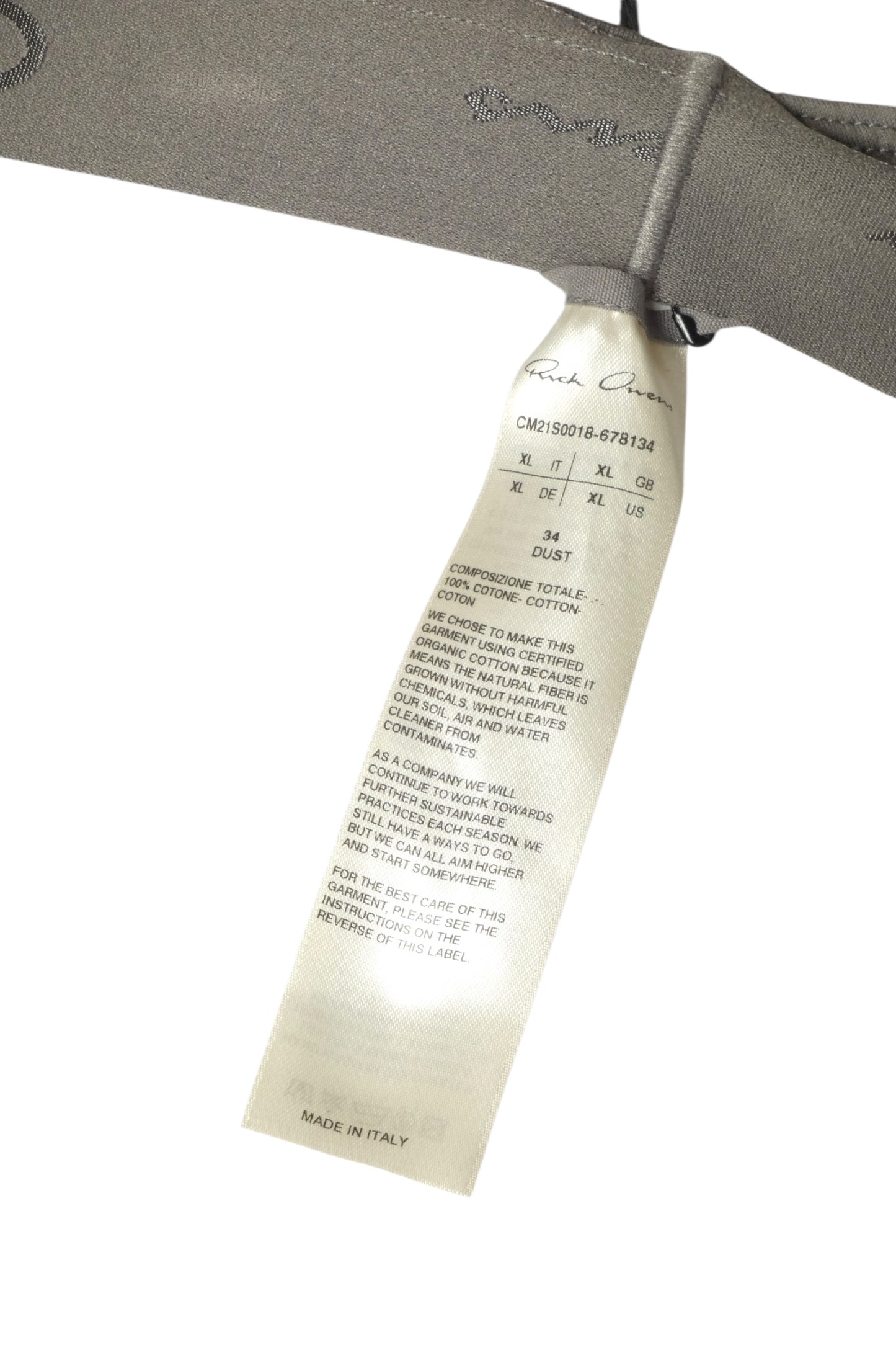 CHAMPION X RICK OWENS- NWT 2pr Gray Cotton Briefs, Size XL