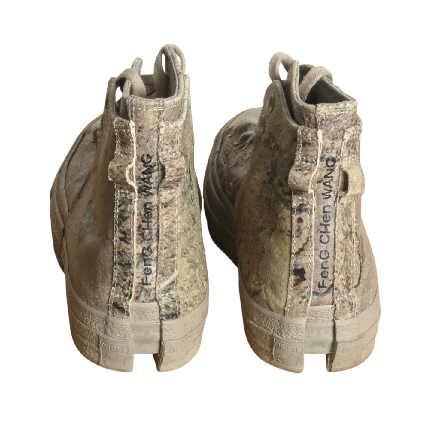 FENG CHEN WANG X CONVERSE-Concrete Print Hi-Tops, Size-9
