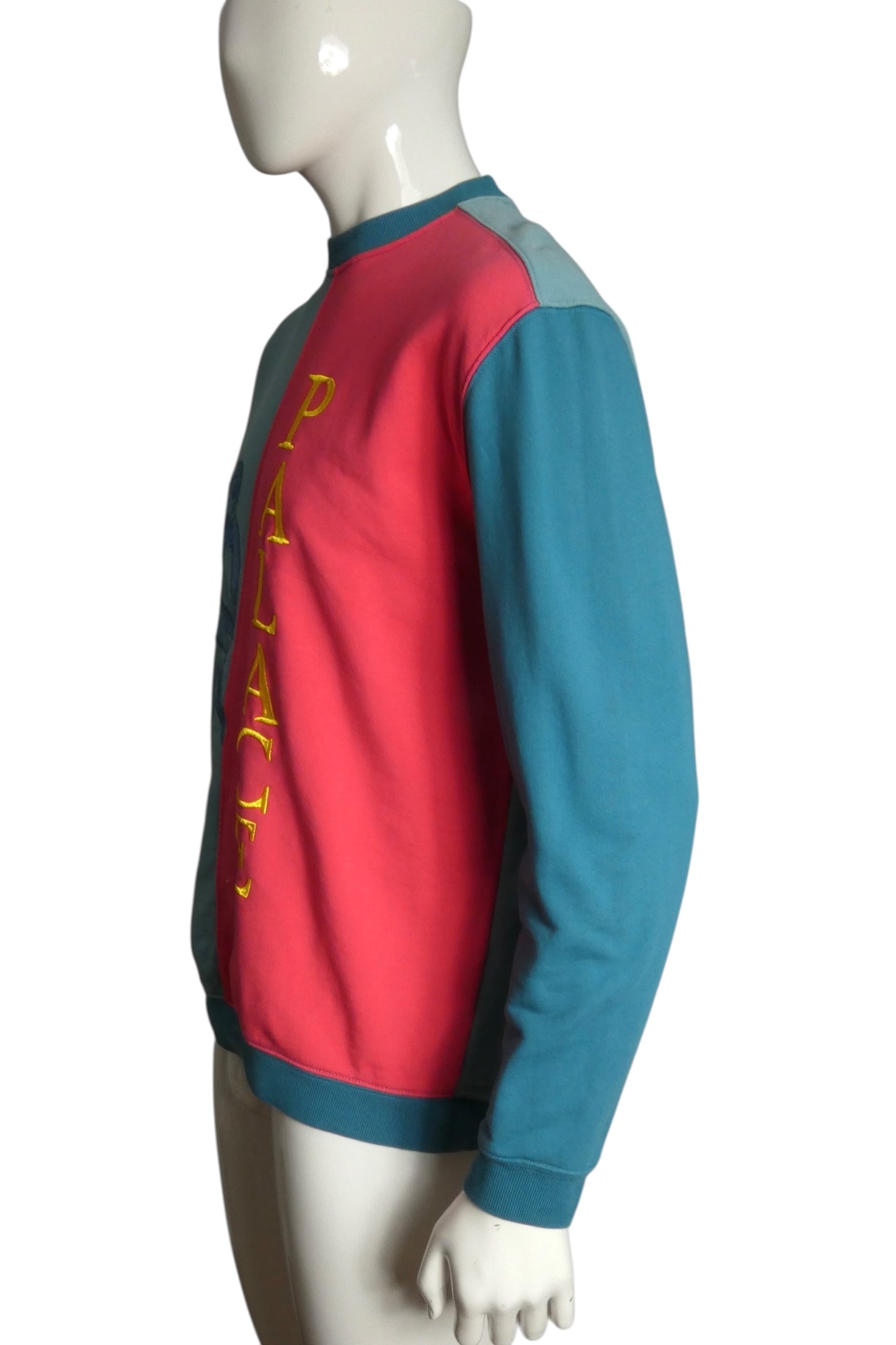 PALACE- 2019 Multi Color "Discuss Crew" Sweatshirt, Size Medium