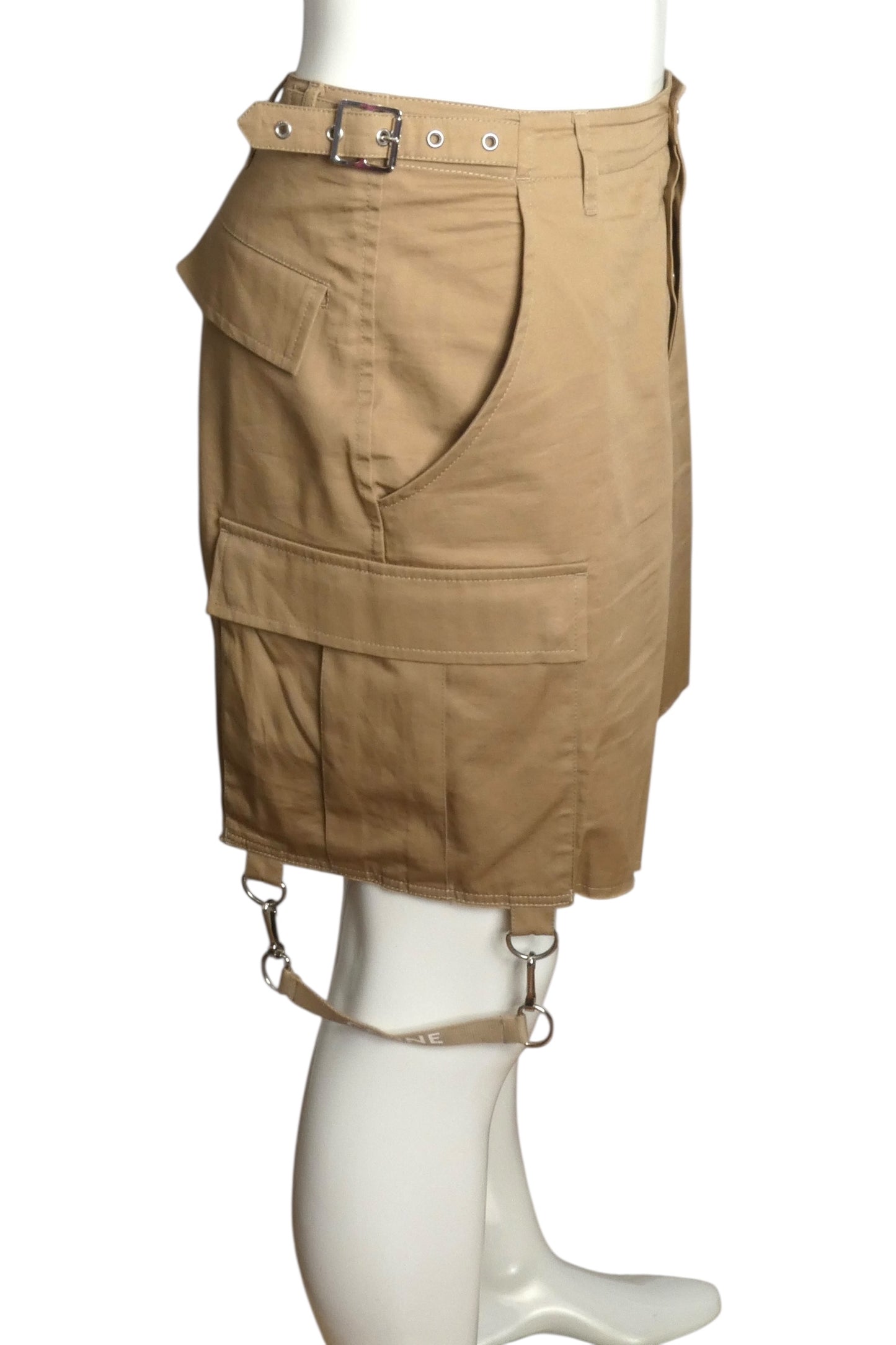 CELINE- Khaki Cotton Cargo Shorts, Waist-32
