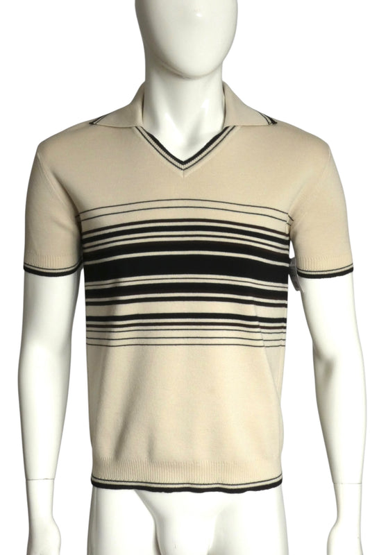 DOLCE & GABBANA- Wool Knit S/S Sweater Shirt, Size Medium