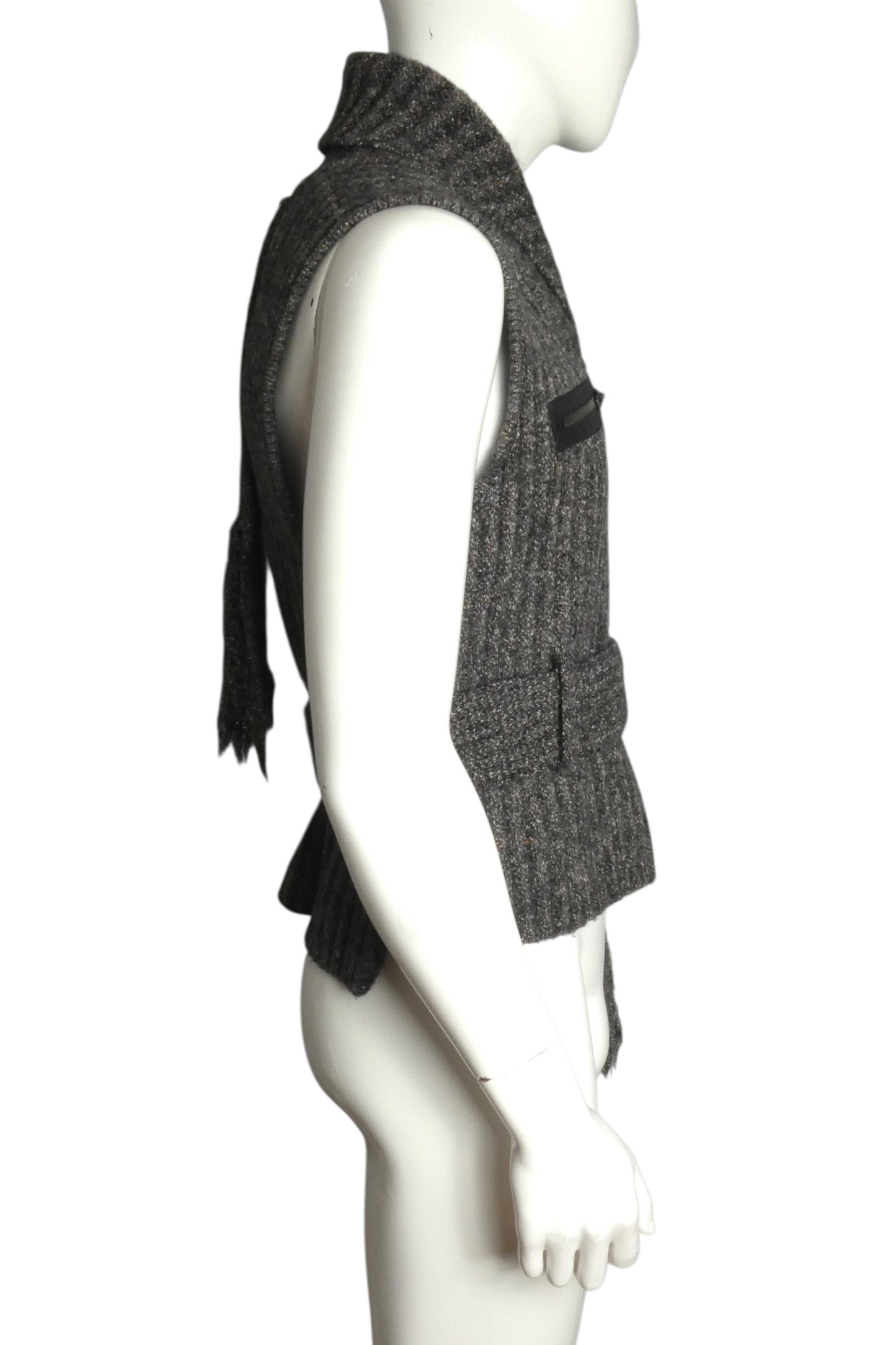 Belted Sweater Vest, Size Small