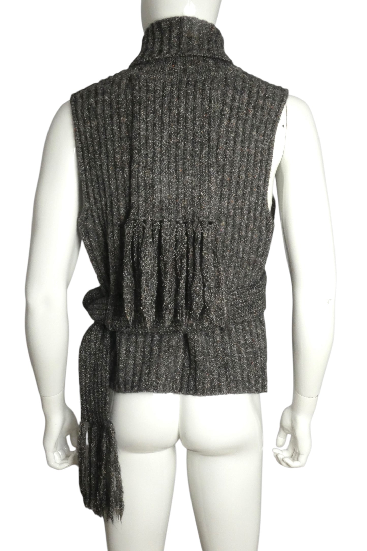 Belted Sweater Vest, Size Small