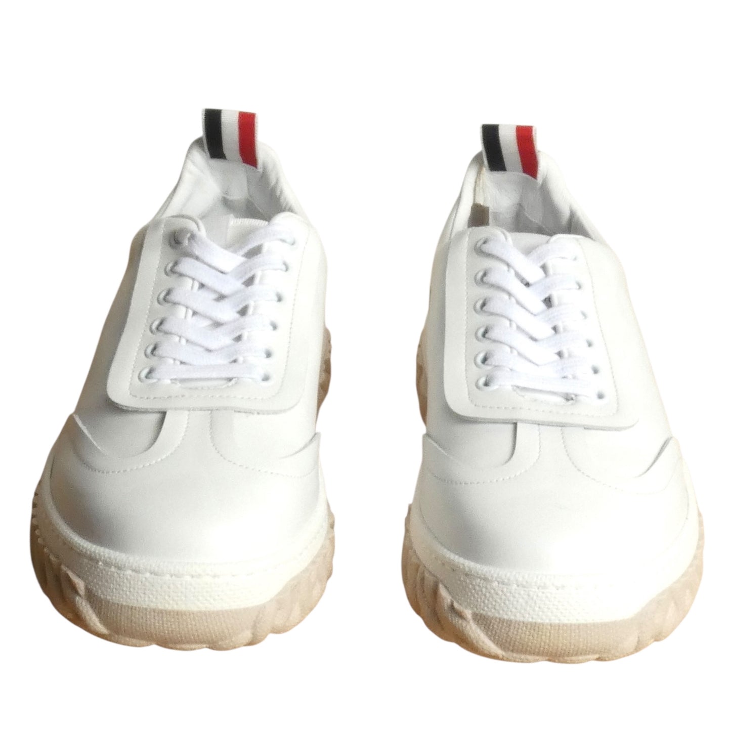 THOM BROWNE-NWT Leather Field Sneakers, Size-8