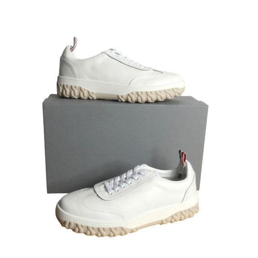 THOM BROWNE-NWT Leather Field Sneakers, Size-8
