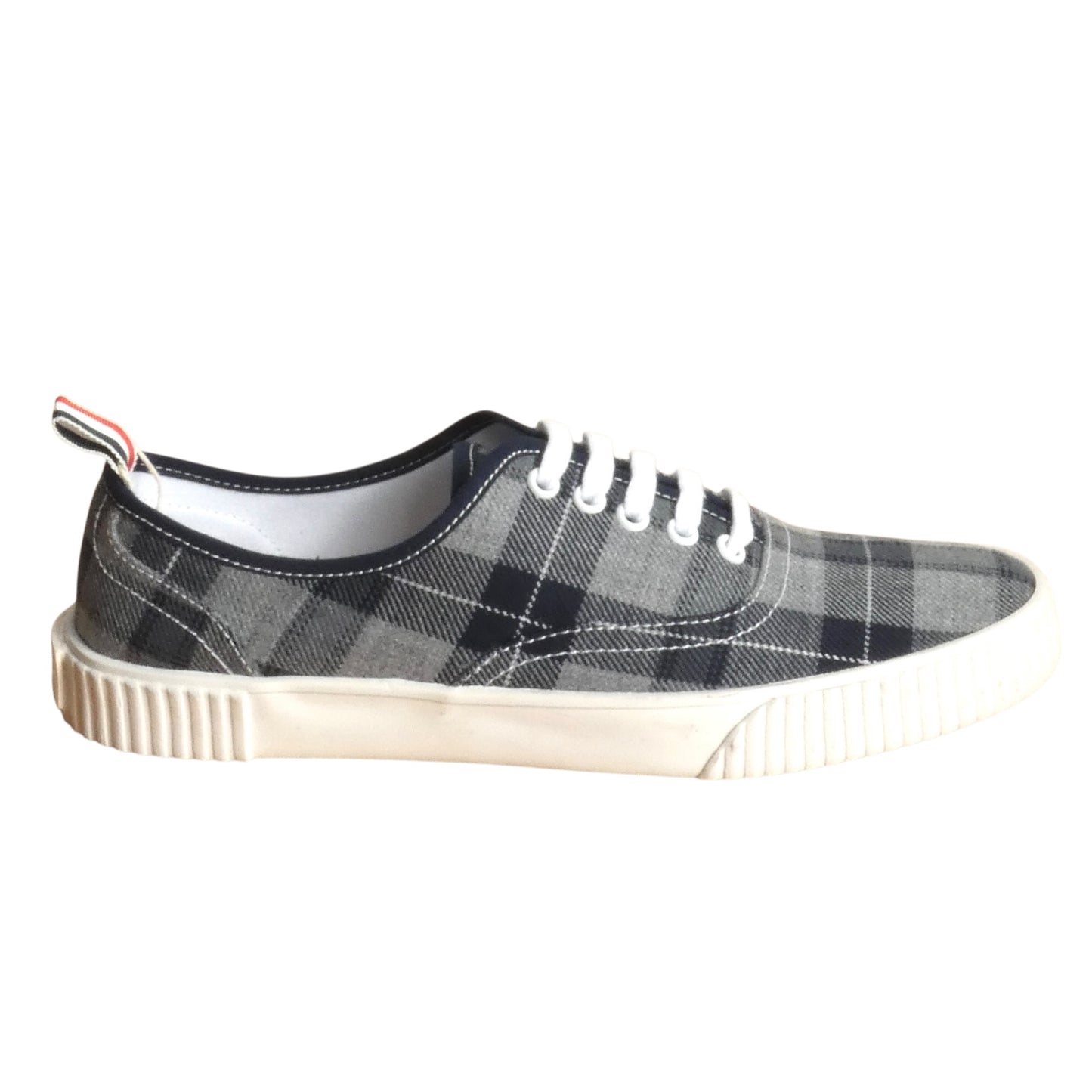 THOM BROWNE-NWT Tartan Wool Heritage Trainers, Size-8