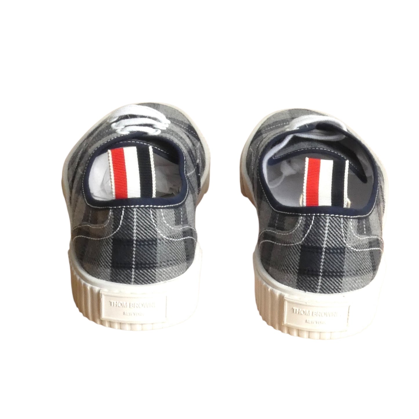 THOM BROWNE-NWT Tartan Wool Heritage Trainers, Size-8
