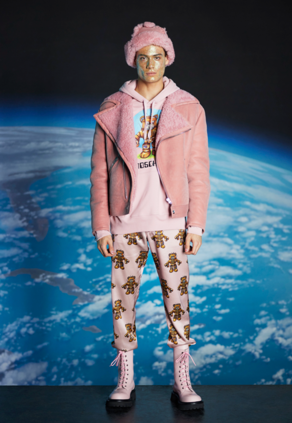 MOSCHINO COUTURE- NWT 2022 Graphic Print Hoodie Sweatshirt, Size Medium