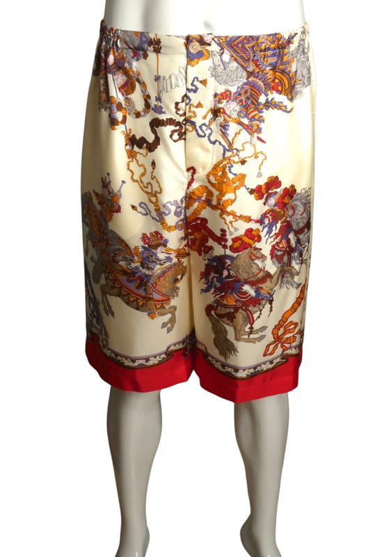 GUCCI- NWT 2023 Printed Silk Twil Loungs Shorts, Multiple Sizes Available