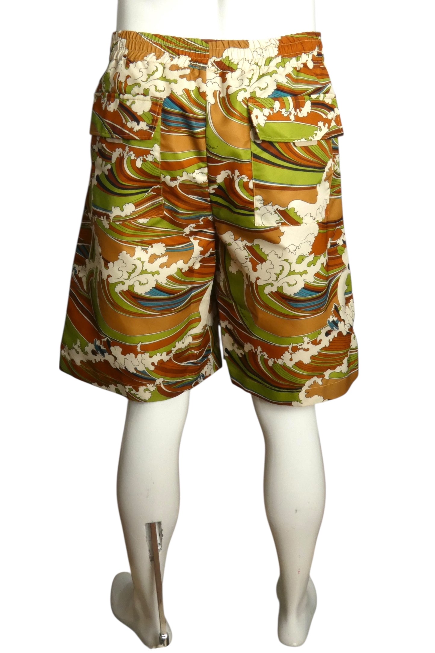 2023 NWT Striped "Waves" Swim Shorts, Size XL