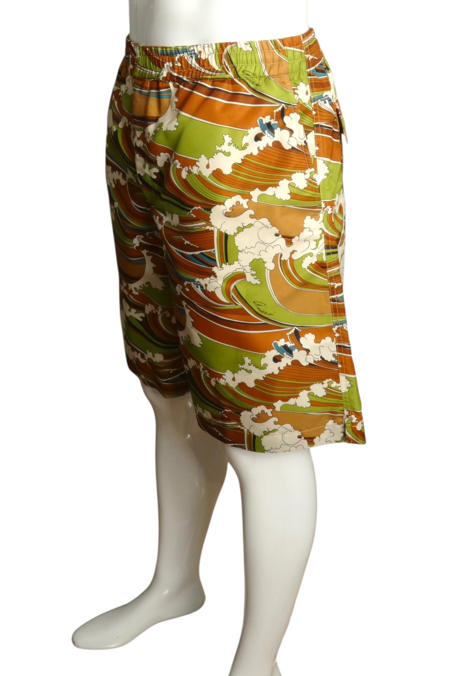2023 NWT Striped "Waves" Swim Shorts, Size XL
