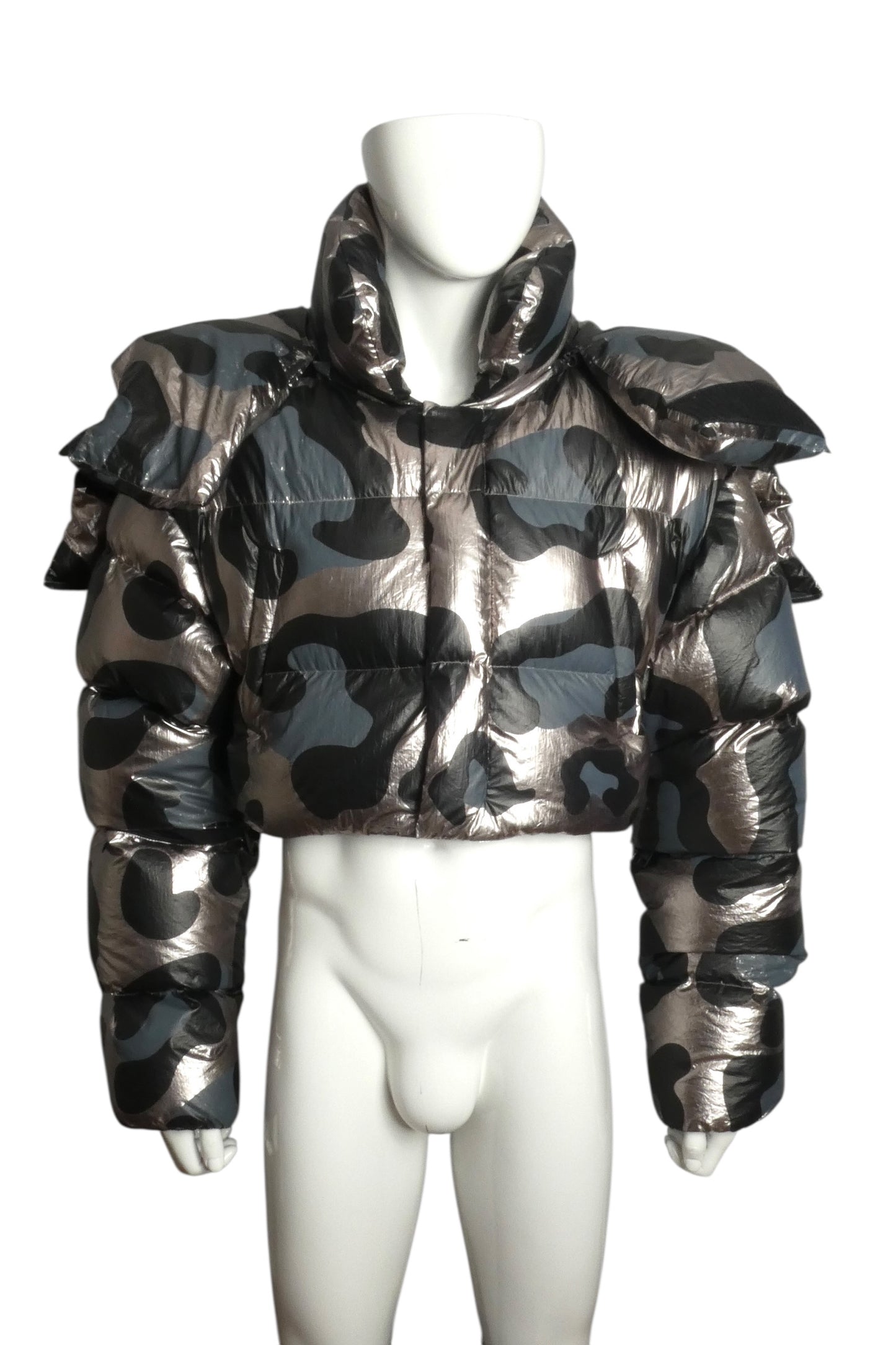 2021 NWT Metallic Puffer Coat, Size Small