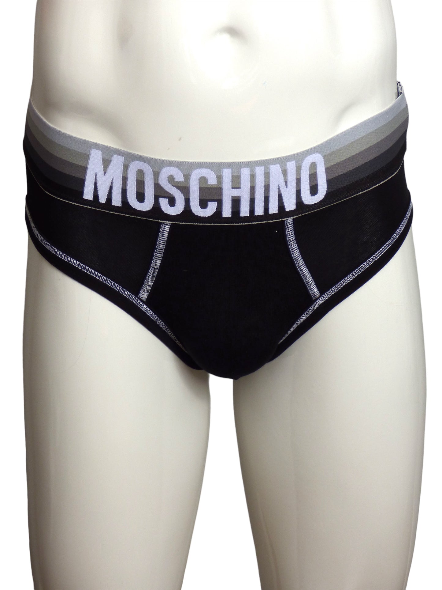 MOSCHINO UNDERWEAR- NIB Black Top Stitch Brief, W-26