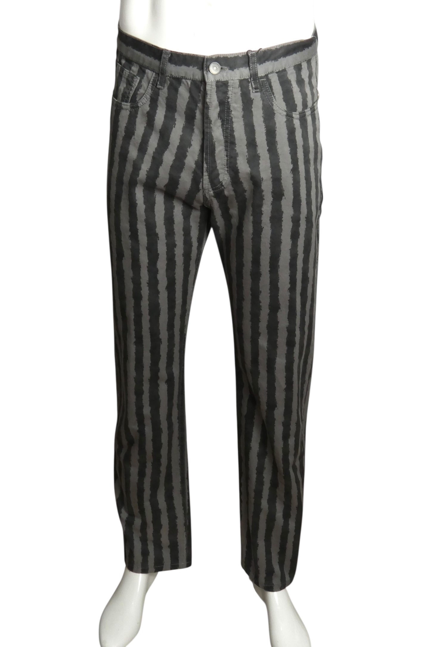 KENZO- NWT 2020 Grey Striped Cotton Pants, Waist-32"