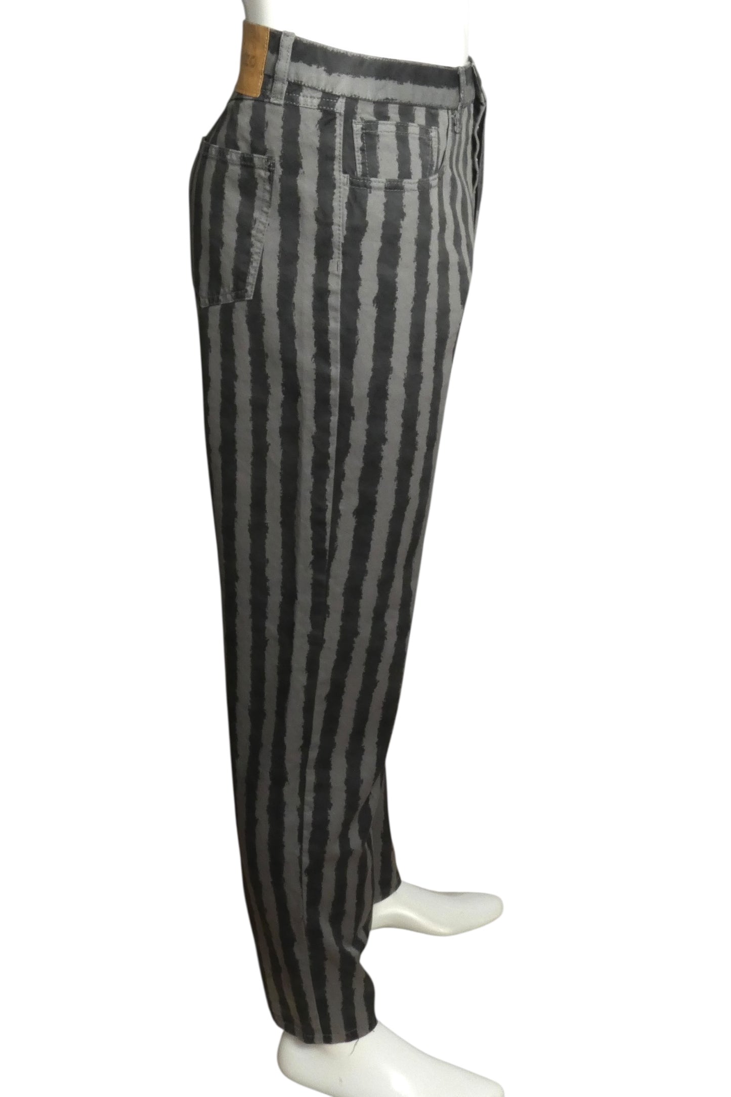KENZO- NWT 2020 Grey Striped Cotton Pants, Waist-32"