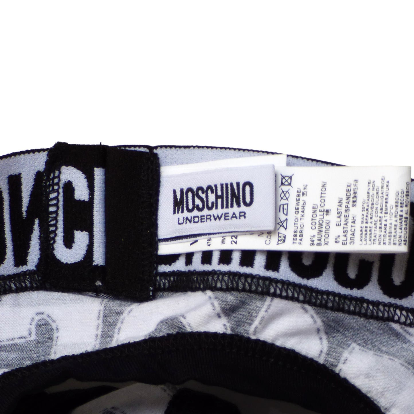 MOSCHINO UNDERWEAR- NIB Black Top Stitch Brief, W-26